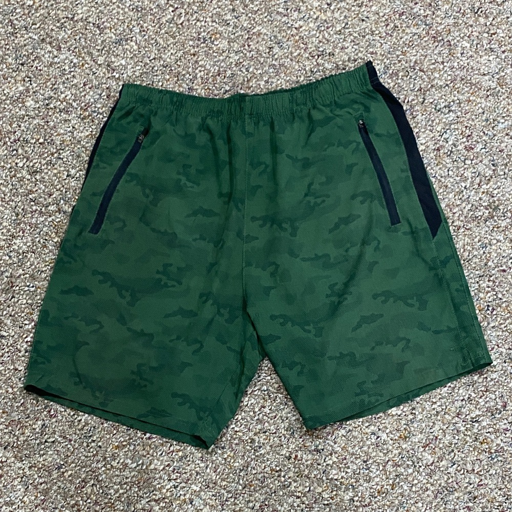 3/$10 Men's Green Camouflage Athletic Shorts